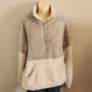 Doe & Rae Zip Neck Pullover Ws Medium